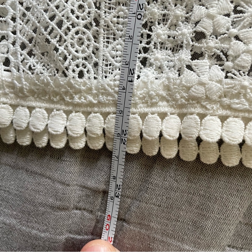 All Saints White Lace A-Line Midi Skirt - Picture 7 of 9